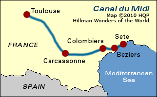 Canal du Midi Map
