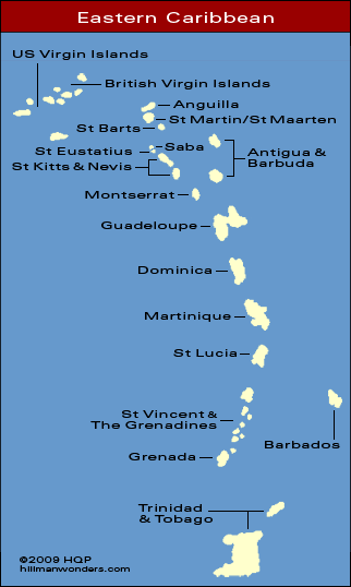 Caribbean Islands Map