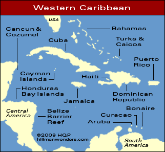 Caribbean Islands Map