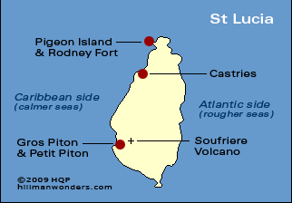 St Lucia Map