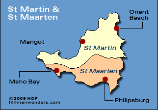 St Martin / St Maarten Map