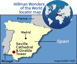 Seville Cathedral Giralda Tower Map